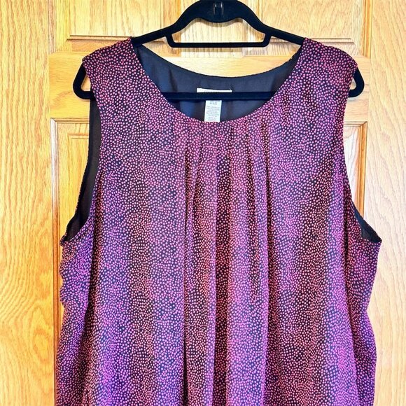 Covington Woman Plus Size Polka Dot Sleeveless Blouse 24-26W 3X - Picture 2 of 5
